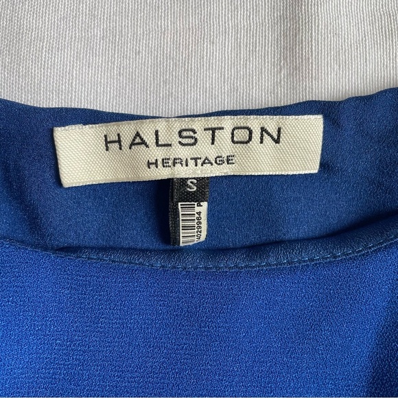 Halston Heritage Cap Sleeve Crepe Dress Cobalt Blue Size S (MSRP $325) - Picture 4 of 6